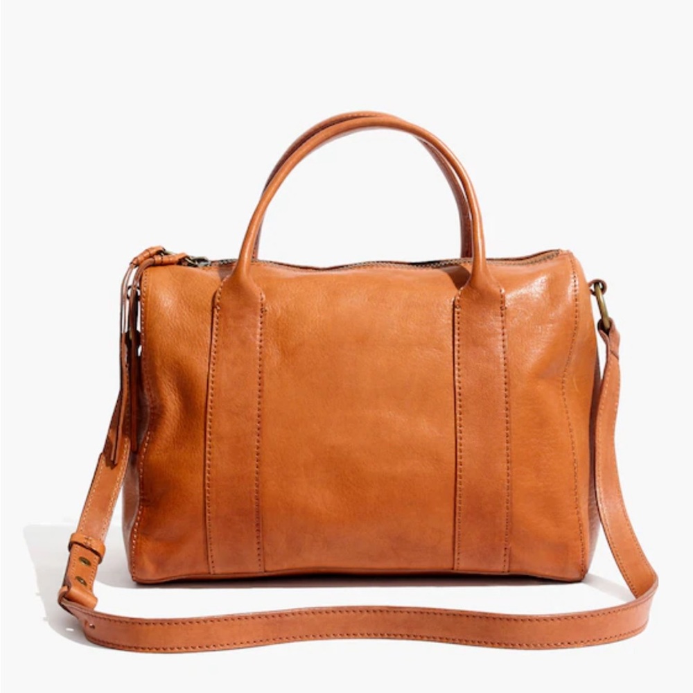Madewell Brown Leather Satchel Crossbody Bag - Picture 2 of 12